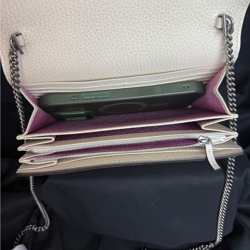 Gucci Ivory White Leather Dionysus Wallet on Chain (WOC) Bag - Picture 13 of 16